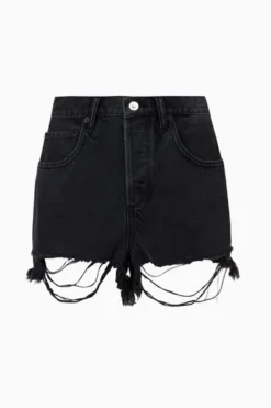 All Saints AllSaints Heidi Black Denim Shorts -ALLSAINTS Sales unnamed file 4156