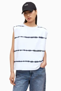 All Saints AllSaints Mika White Stripe Tank