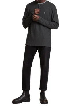 All Saints AllSaints Drucker Henley Grey T-Shirt -ALLSAINTS Sales unnamed file 420 scaled