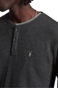 All Saints AllSaints Drucker Henley Grey T-Shirt -ALLSAINTS Sales unnamed file 421 scaled