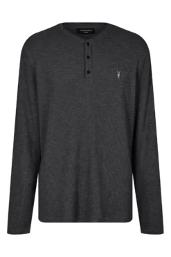All Saints AllSaints Drucker Henley Grey T-Shirt -ALLSAINTS Sales unnamed file 422 scaled