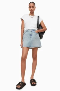 All Saints AllSaints Lana Blue Denim Mini Skirt -ALLSAINTS Sales unnamed file 4254