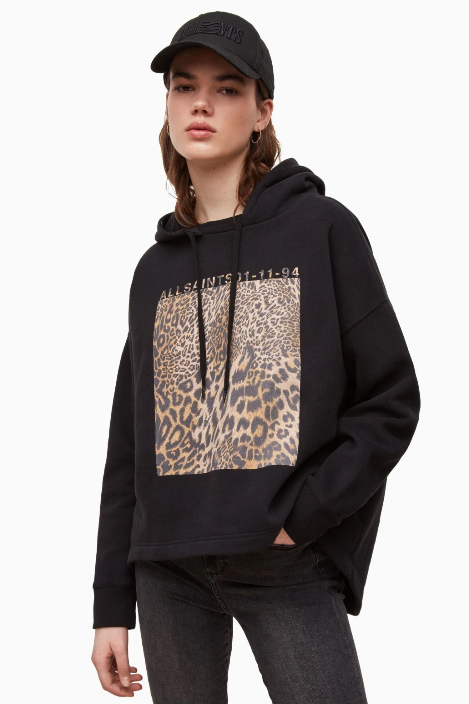 All Saints AllSaints Black Capso Kiku Etienne Hoodie 3 All Saints AllSaints Black Capso Kiku Etienne Hoodie