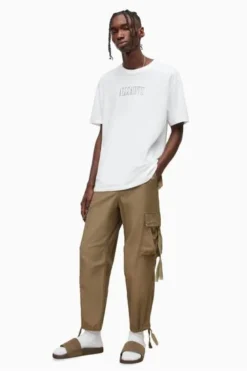 All Saints AllSaints Green Kora Straight Cropped Trousers -ALLSAINTS Sales unnamed file 4276