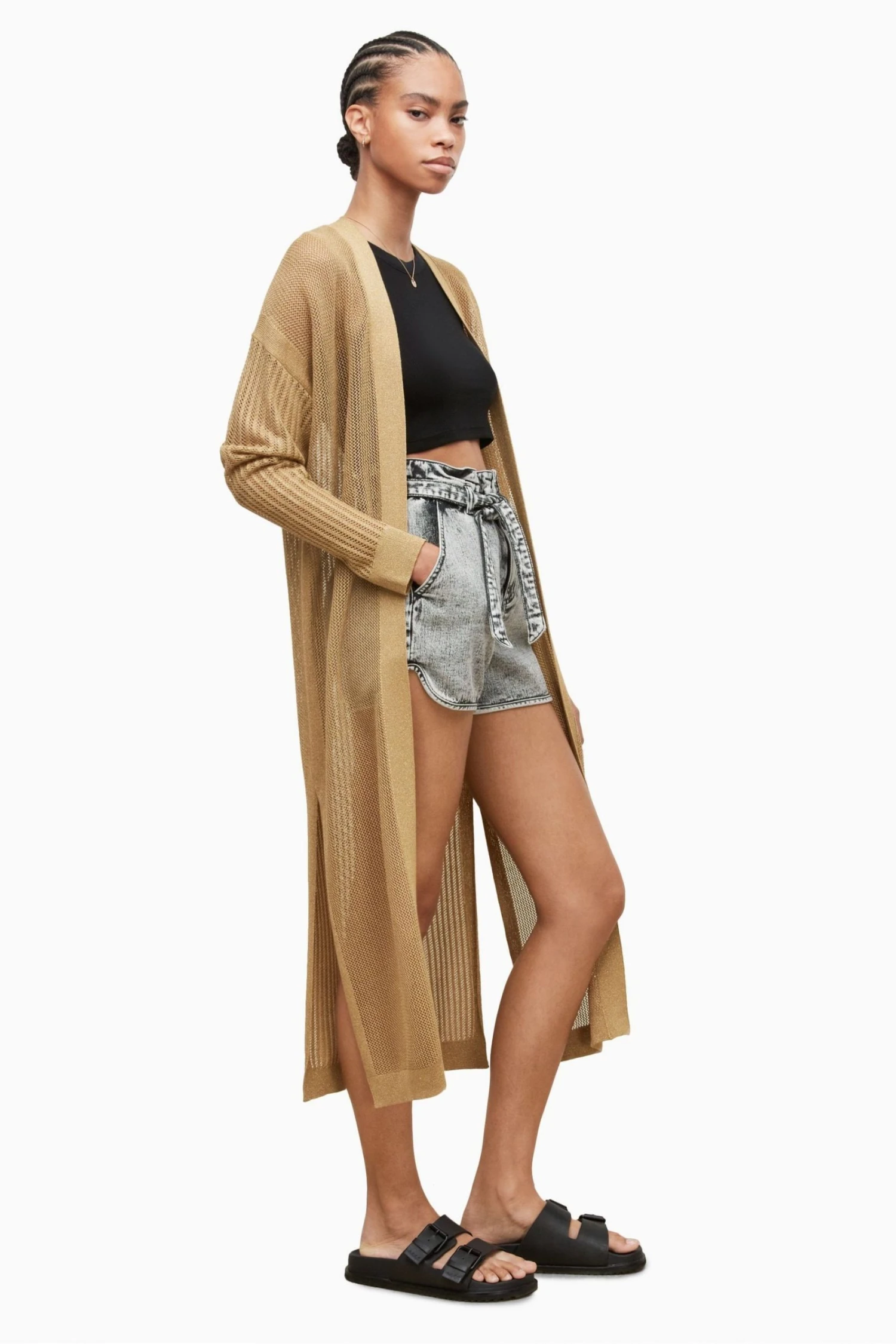 All Saints AllSaints Gold Misha Cardigan 5 All Saints AllSaints Gold Misha Cardigan - Image 3