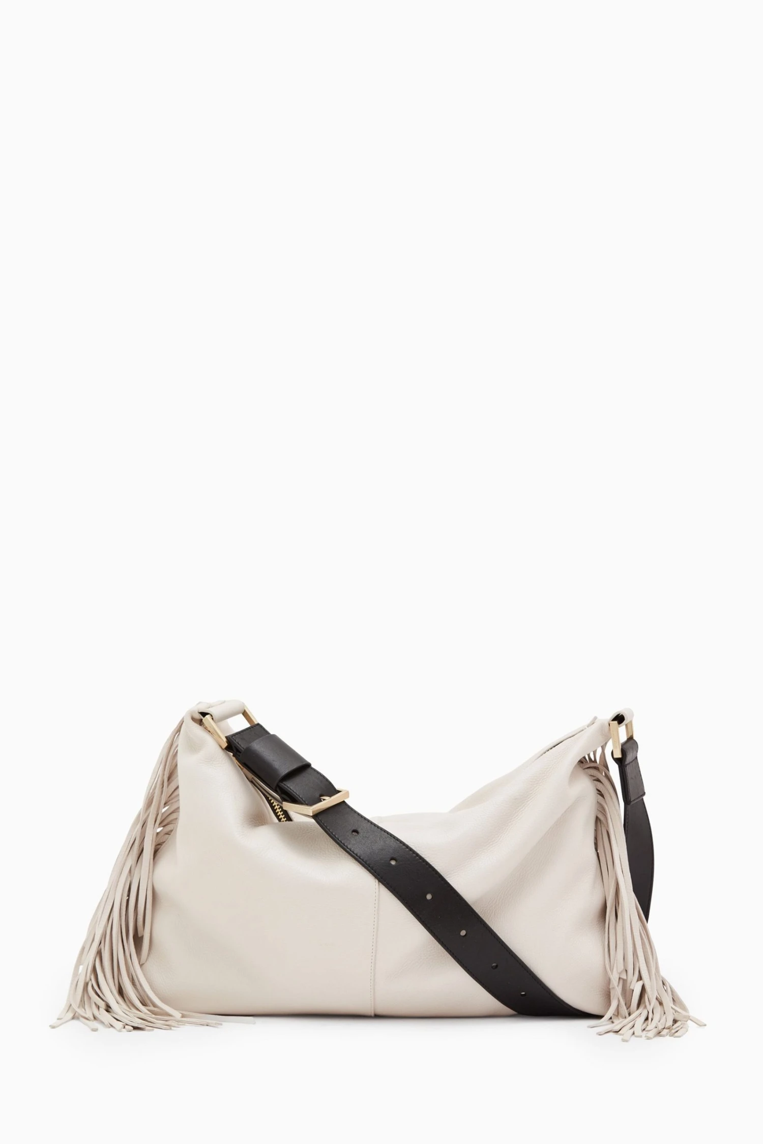 All Saints AllSaints White Edbury Fringe Shoulder Bag 4 All Saints AllSaints White Edbury Fringe Shoulder Bag - Image 2