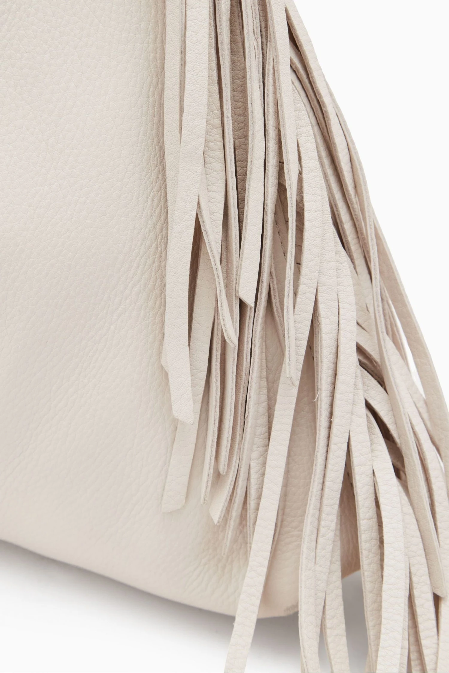 All Saints AllSaints White Edbury Fringe Shoulder Bag 11 All Saints AllSaints White Edbury Fringe Shoulder Bag - Image 9