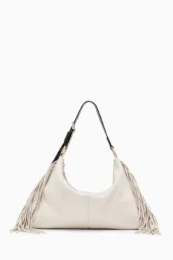 All Saints AllSaints White Edbury Fringe Shoulder Bag 23 All Saints AllSaints White Edbury Fringe Shoulder Bag -ALLSAINTS Sales unnamed file 4334