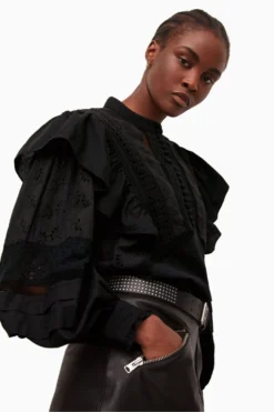 All Saints AllSaints Black Prim Broderie Top -ALLSAINTS Sales unnamed file 4372 scaled