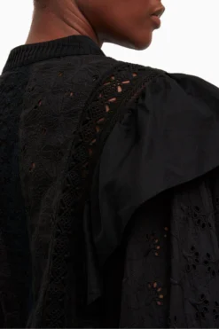 All Saints AllSaints Black Prim Broderie Top -ALLSAINTS Sales unnamed file 4373 scaled