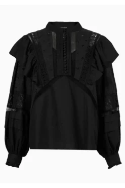 All Saints AllSaints Black Prim Broderie Top -ALLSAINTS Sales unnamed file 4374 scaled