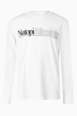 All Saints White Topia Ls Crew Top -ALLSAINTS Sales unnamed file 44