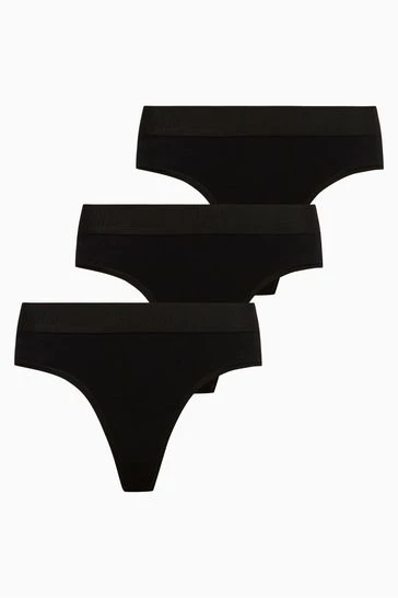 All Saints AllSaints Black Betha Thongs 3 Pack 8 All Saints AllSaints Black Betha Thongs 3 Pack - Image 6