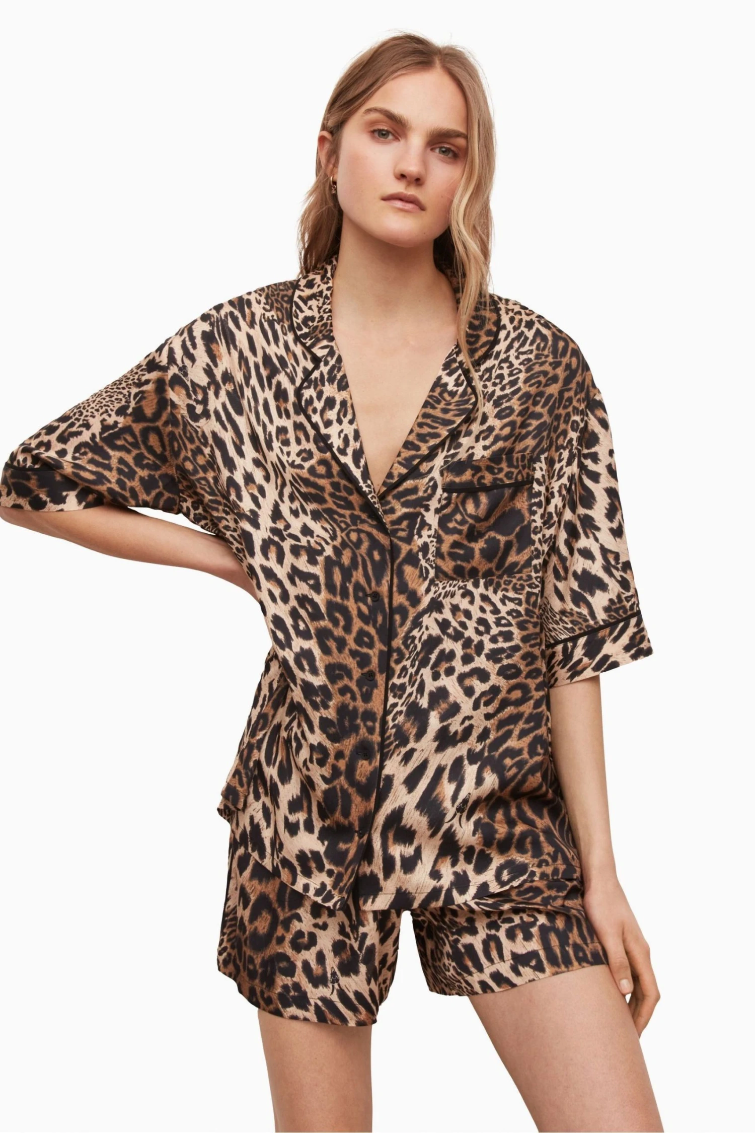 All Saints AllSaints Brown Esma Kiku Pyjama Set 3 All Saints AllSaints Brown Esma Kiku Pyjama Set