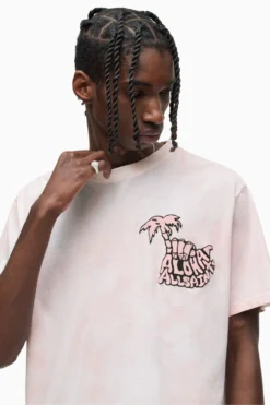 All Saints AllSaints Pink Shaka Short-Sleeved Crew-Neck T-Shirt -ALLSAINTS Sales unnamed file 445 scaled