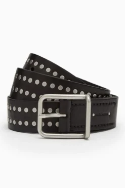 All Saints AllSaints Eli Black Stud Belt -ALLSAINTS Sales unnamed file 4451