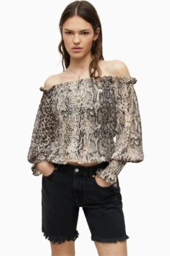 All Saints AllSaints Yellow Lara Noche Top