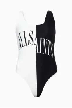 All Saints AllSaints Black Mia Split Saints Swimsuit -ALLSAINTS Sales unnamed file 4504