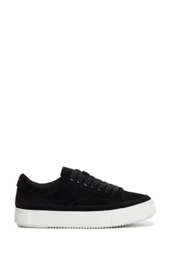 All Saints AllSaints Black Trish Low Top Lace-Up Suede Shoes -ALLSAINTS Sales unnamed file 4526