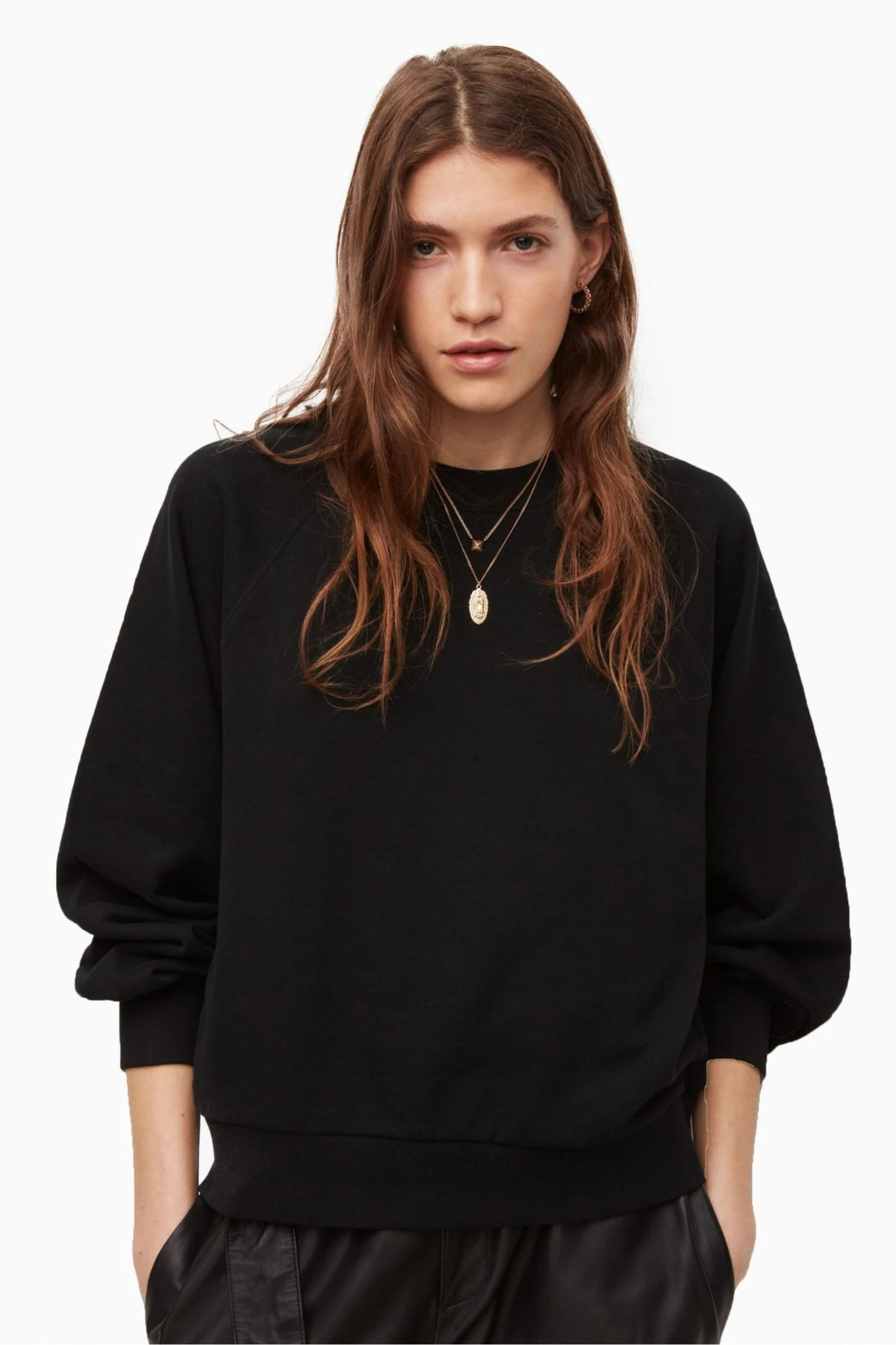 All Saints AllSaints Black Cygni Sweatshirt 7 All Saints AllSaints Black Cygni Sweatshirt - Image 5