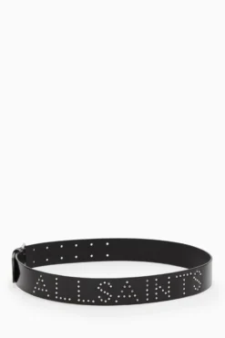 All Saints AllSaints Black Remi Patent Belt