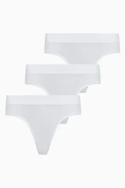 All Saints AllSaints White Betha Thongs 3 Pack -ALLSAINTS Sales unnamed file 4562