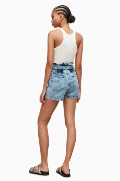All Saints AllSaints Blue Palmer Paperbag Shorts -ALLSAINTS Sales unnamed file 4600 scaled