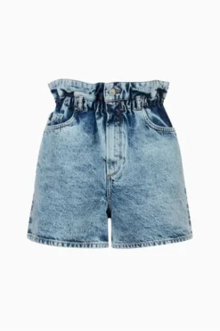 All Saints AllSaints Blue Palmer Paperbag Shorts -ALLSAINTS Sales unnamed file 4603