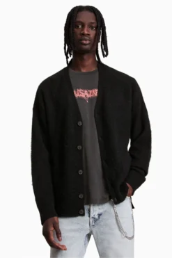 All Saints AllSaints Black Wintlev Cardigan