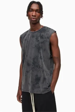 All Saints AllSaints Black Wyatt Sleeveless Vest