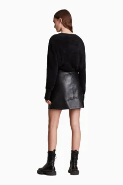 All Saints AllSaints Black Tarren Biker Skirt -ALLSAINTS Sales unnamed file 4650 scaled