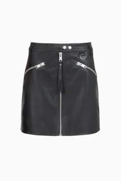 All Saints AllSaints Black Tarren Biker Skirt -ALLSAINTS Sales unnamed file 4654