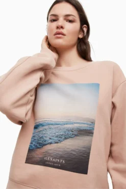 All Saints AllSaints Pink Solis Demi Sweatshirt -ALLSAINTS Sales unnamed file 4665 scaled
