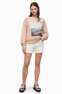 All Saints AllSaints Pink Solis Demi Sweatshirt -ALLSAINTS Sales unnamed file 4666 scaled