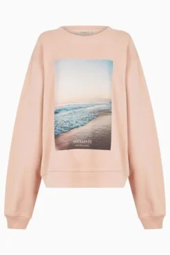 All Saints AllSaints Pink Solis Demi Sweatshirt -ALLSAINTS Sales unnamed file 4669