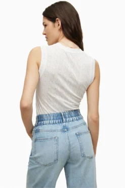 All Saints AllSaints White Imogen Devore Tank Top -ALLSAINTS Sales unnamed file 4671 scaled