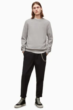 All Saints Grey Raven Crew Sweat Top -ALLSAINTS Sales unnamed file 4755 scaled
