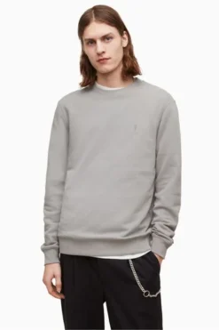 All Saints Grey Raven Crew Sweat Top -ALLSAINTS Sales unnamed file 4758