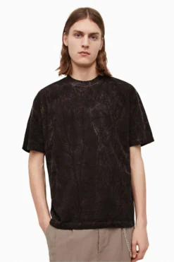 All Saints AllSaints Max Black Short Sleeve Crew T-Shirt