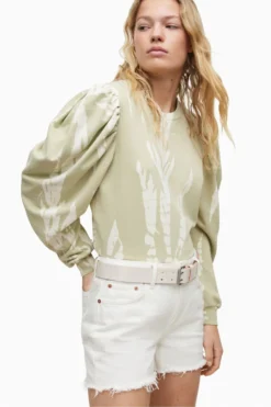 All Saints AllSaints Green Elizah Sweatshirt -ALLSAINTS Sales unnamed file 4823 scaled