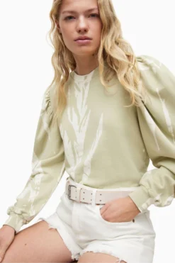 All Saints AllSaints Green Elizah Sweatshirt -ALLSAINTS Sales unnamed file 4824 scaled