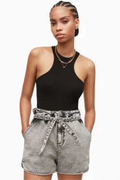 All Saints AllSaints Norma Black Bodysuit