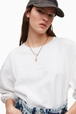 All Saints AllSaints White Address Demi Sweatshirt -ALLSAINTS Sales unnamed file 4871 scaled