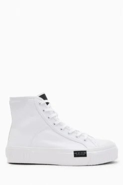 All Saints AllSaints White Dana Flatform High Shoes -ALLSAINTS Sales unnamed file 4932
