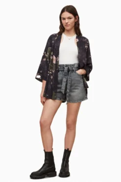 All Saints AllSaints Carina Asago Black Kimono -ALLSAINTS Sales unnamed file 4973 scaled