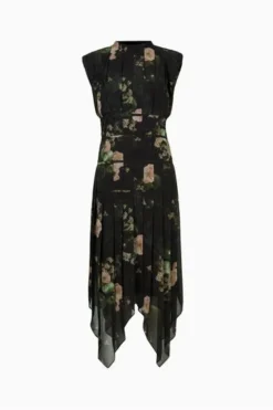 All Saints AllSaints Womens Black Coco Asago Dress -ALLSAINTS Sales unnamed file 4982