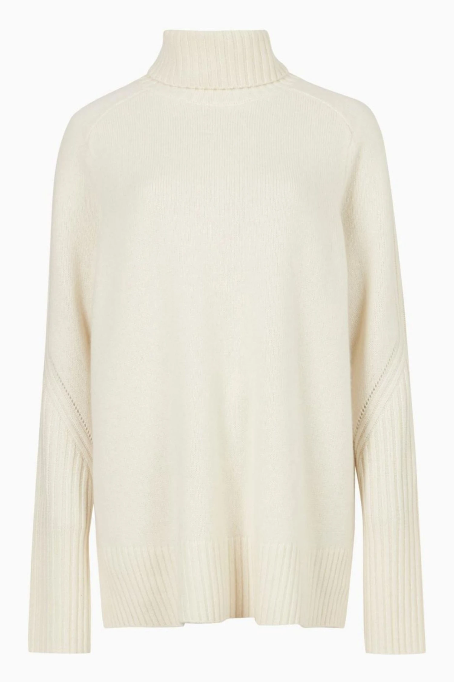 All Saints AllSaints Kiera White Cashmere Roll Jumper 8 All Saints AllSaints Kiera White Cashmere Roll Jumper - Image 6