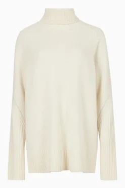 All Saints AllSaints Kiera White Cashmere Roll Jumper 15 All Saints AllSaints Kiera White Cashmere Roll Jumper -ALLSAINTS Sales unnamed file 5002