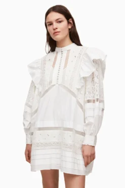 All Saints AllSaints White Prim Broderie Dress