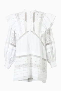 All Saints AllSaints White Prim Broderie Dress -ALLSAINTS Sales unnamed file 5009